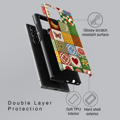 The Mediterranean Mosaic – Ceramic Tile Design Phone Case for Galaxy S series Phones