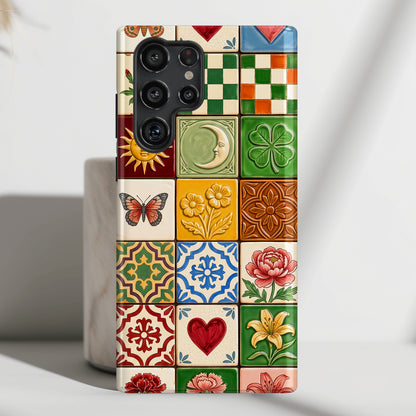The Mediterranean Mosaic – Ceramic Tile Design Phone Case for Galaxy S series Phones
