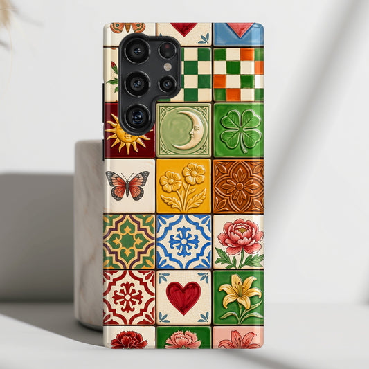 The Mediterranean Mosaic – Ceramic Tile Design Phone Case for Galaxy S series Phones
