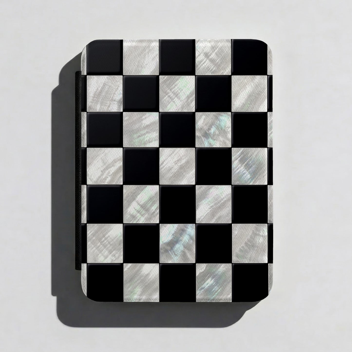 The Midnight Pearl – Inlaid Checkerboard Kindle Case