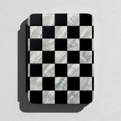 The Midnight Pearl – Inlaid Checkerboard Kindle Case
