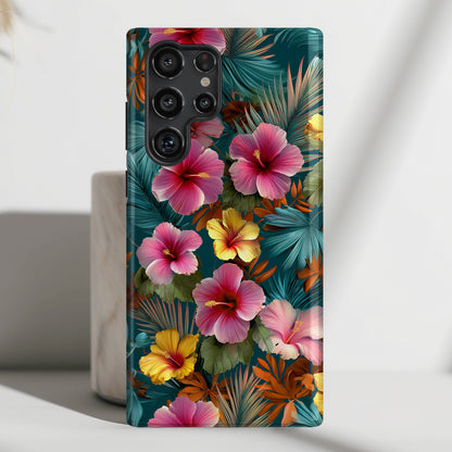 The Moody Oasis – Dark Tropical Design Phone Case for Galaxy S series Phones