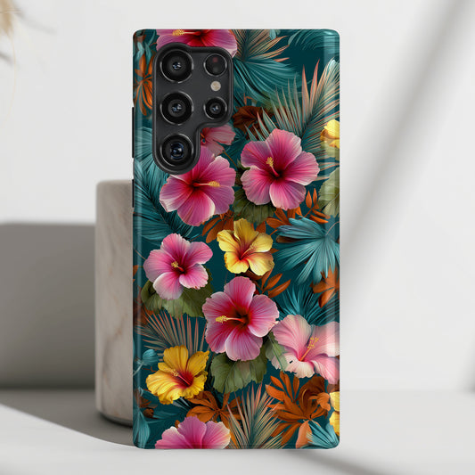 The Moody Oasis – Dark Tropical Design Phone Case for Galaxy S series Phones