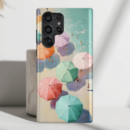 The Pastel Riviera – Aerial Beach Design Phone Case for Galaxy S series Phones