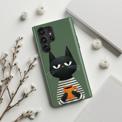 The Pre-Caffeine Feline – Grumpy Cat Design Phone Case for Galaxy S series Phones