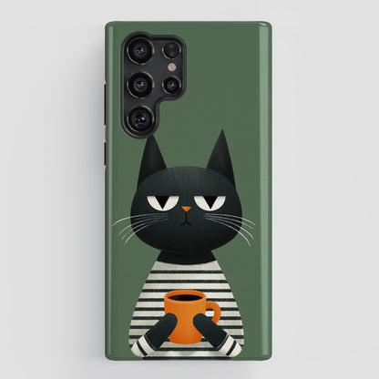 The Pre-Caffeine Feline – Grumpy Cat Design Phone Case for Galaxy S series Phones