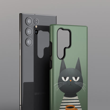 The Pre-Caffeine Feline – Grumpy Cat Design Phone Case for Galaxy S series Phones