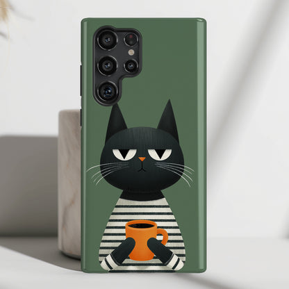 The Pre-Caffeine Feline – Grumpy Cat Design Phone Case for Galaxy S series Phones