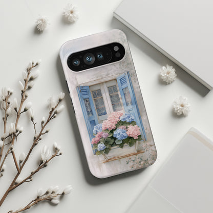 The Provence Window – Hydrangea Design Phone Case for Google Pixel