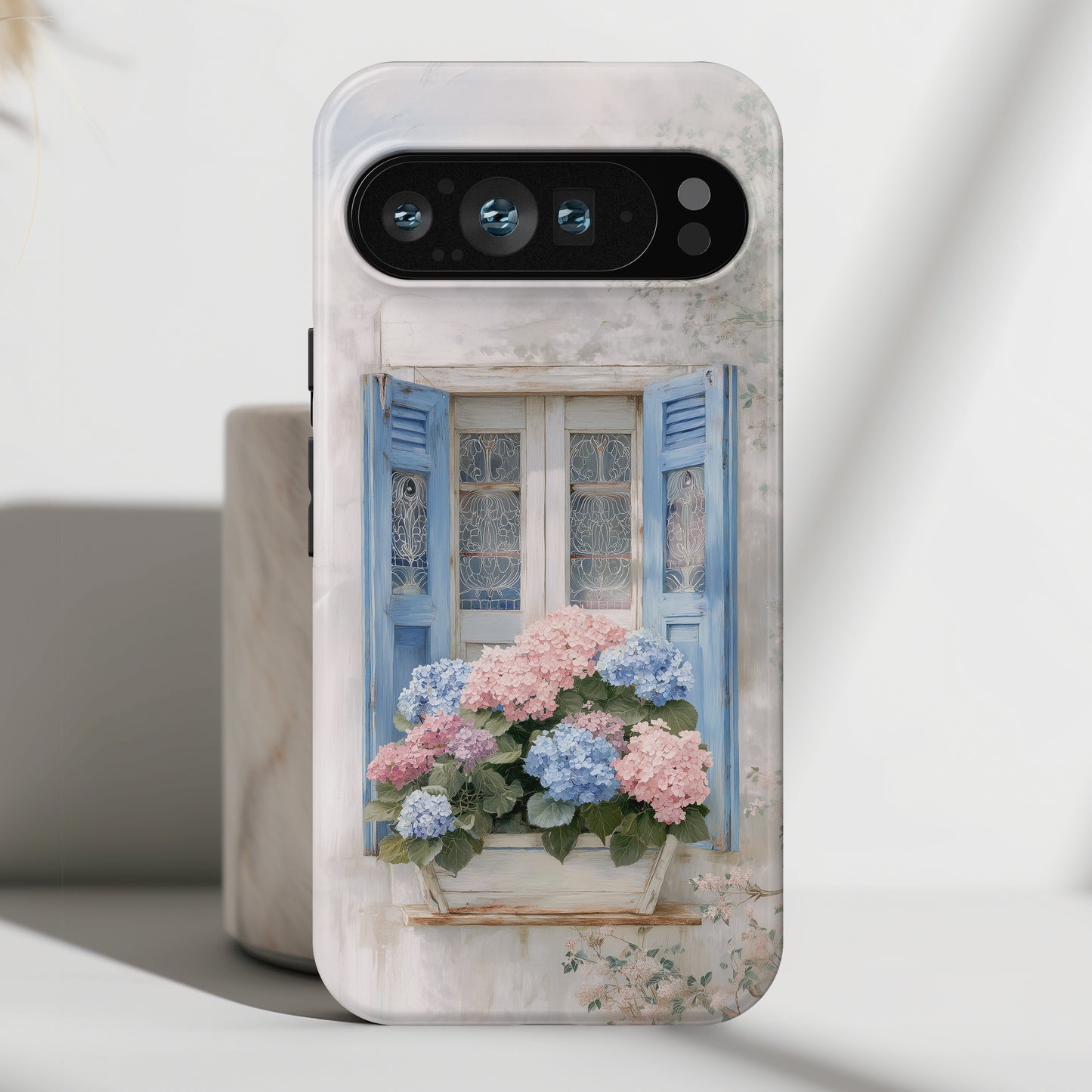 The Provence Window – Hydrangea Design Phone Case for Google Pixel