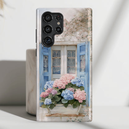 The Provence Window – Hydrangea Design Phone Case for Galaxy S series Phones