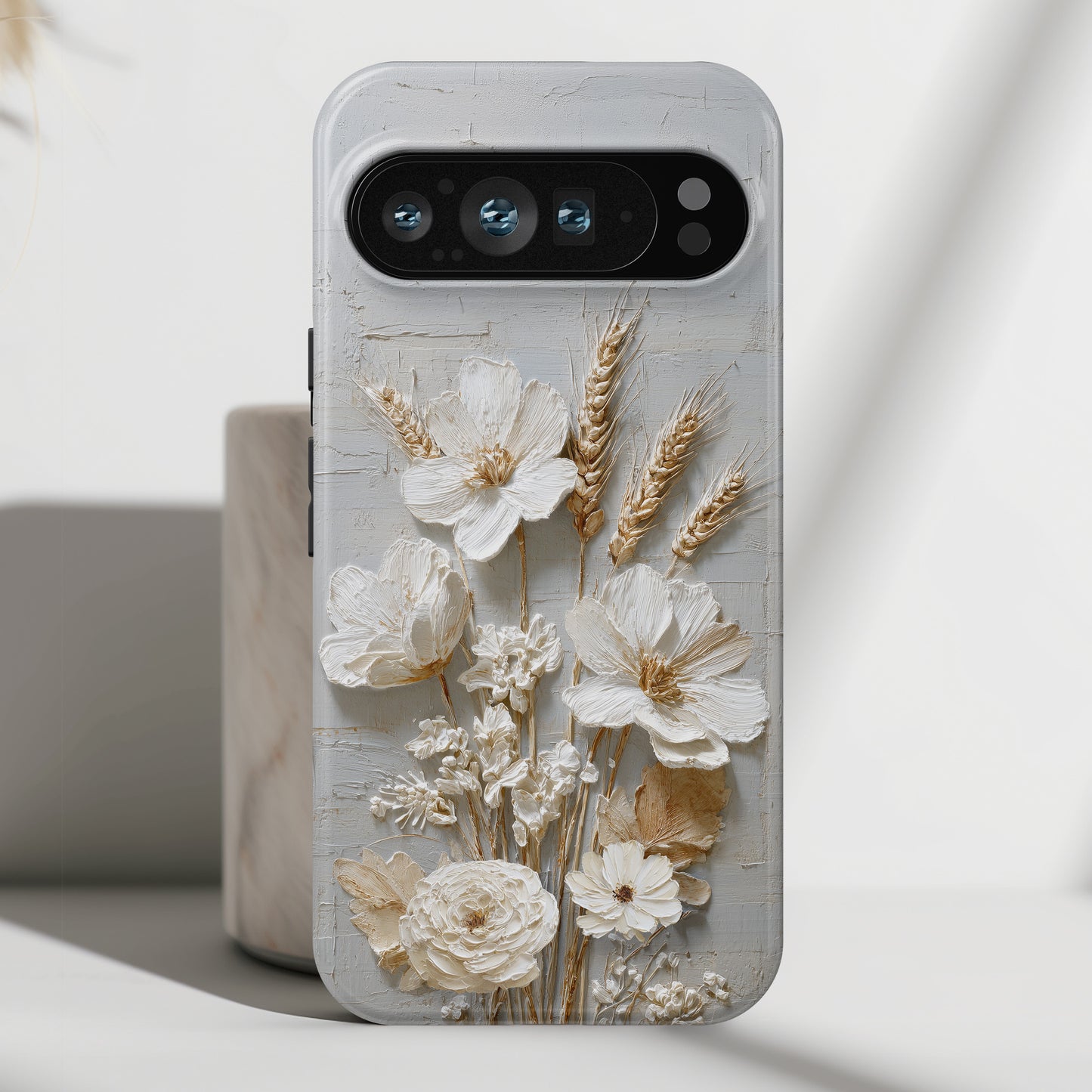 The Refined Meadow – 3D Impasto Botanical Design Phone Case for Google Pixel