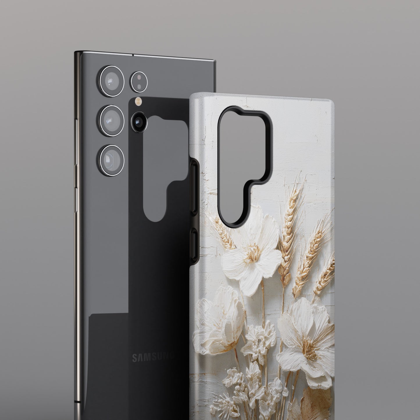 The Refined Meadow – 3D Impasto Botanical Design Phone Case for Galaxy S series Phones