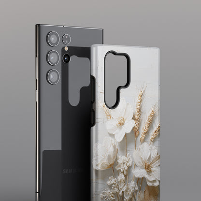 The Refined Meadow – 3D Impasto Botanical Design Phone Case for Galaxy S series Phones
