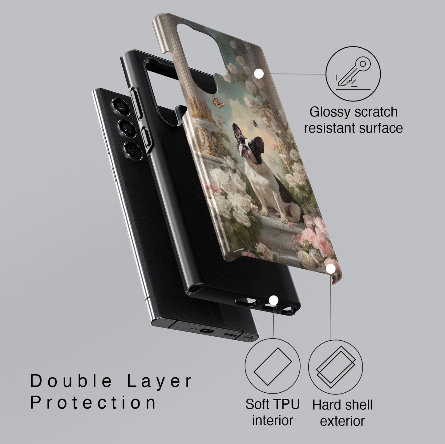 The Royal Frenchie Design Phone Case for Galaxy S series Phones