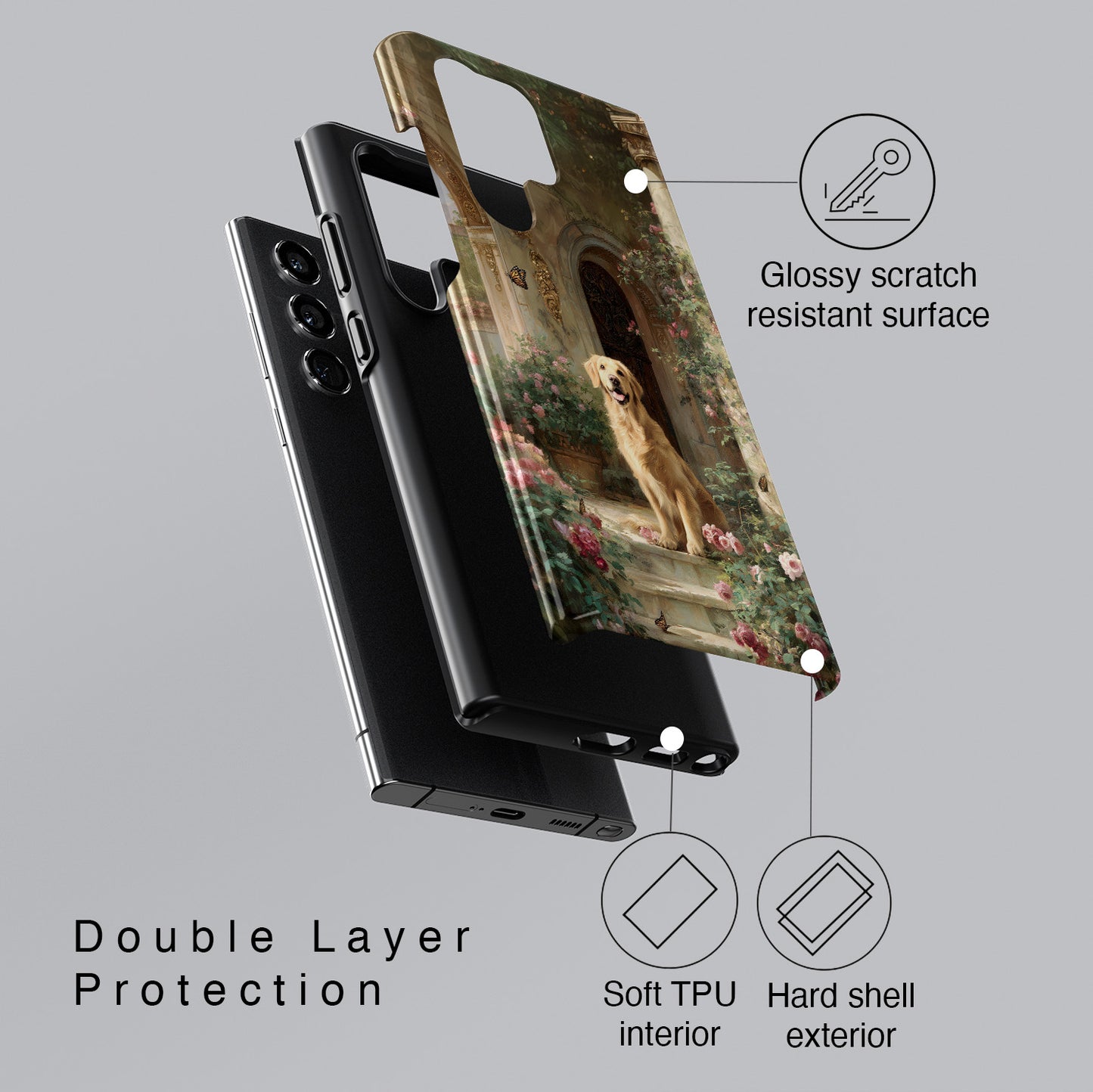 The Royal Golden Guardian Design Phone Case for Galaxy S series Phones