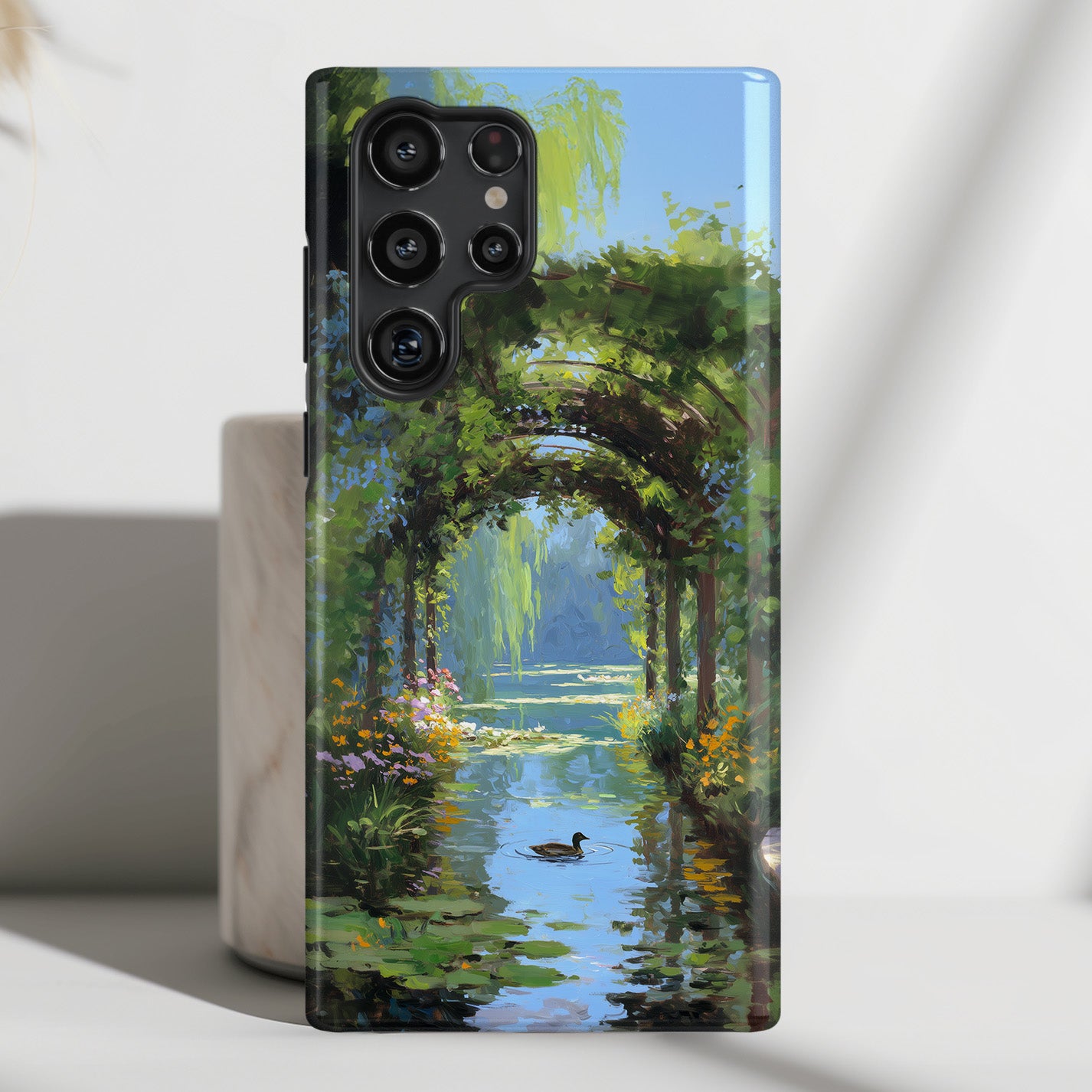 The Secret Archway – Impressionist Pond Design Phone Case for Galaxy S series Phones