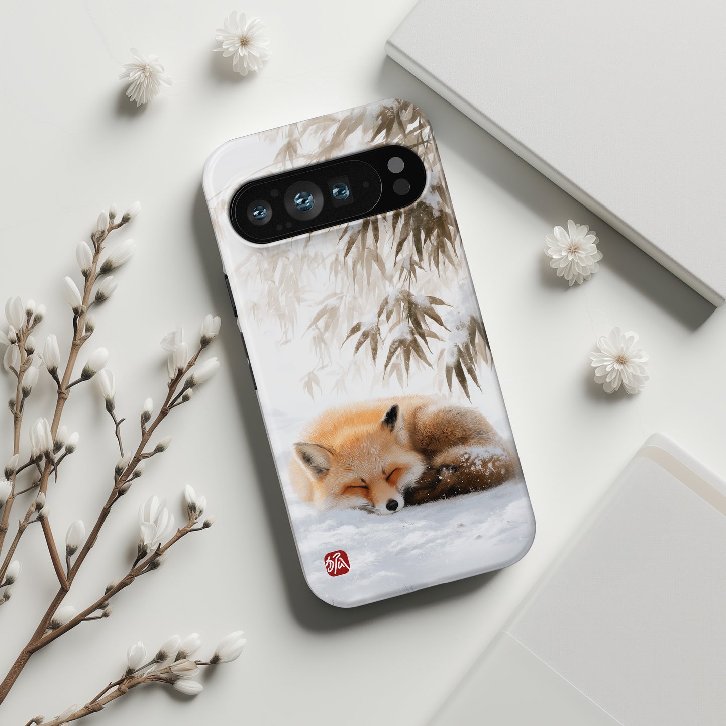 The Sleeping Kitsune Design Phone Case for Google Pixel