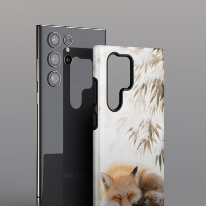 The Sleeping Kitsune Design Phone Case for Galaxy S series Phones