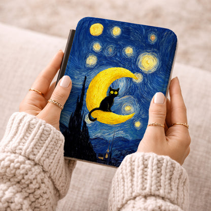 The Starry Night Feline – Fine Art Parody Kindle Case
