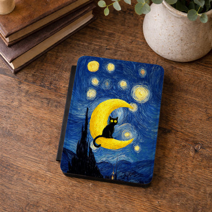 The Starry Night Feline – Fine Art Parody Kindle Case
