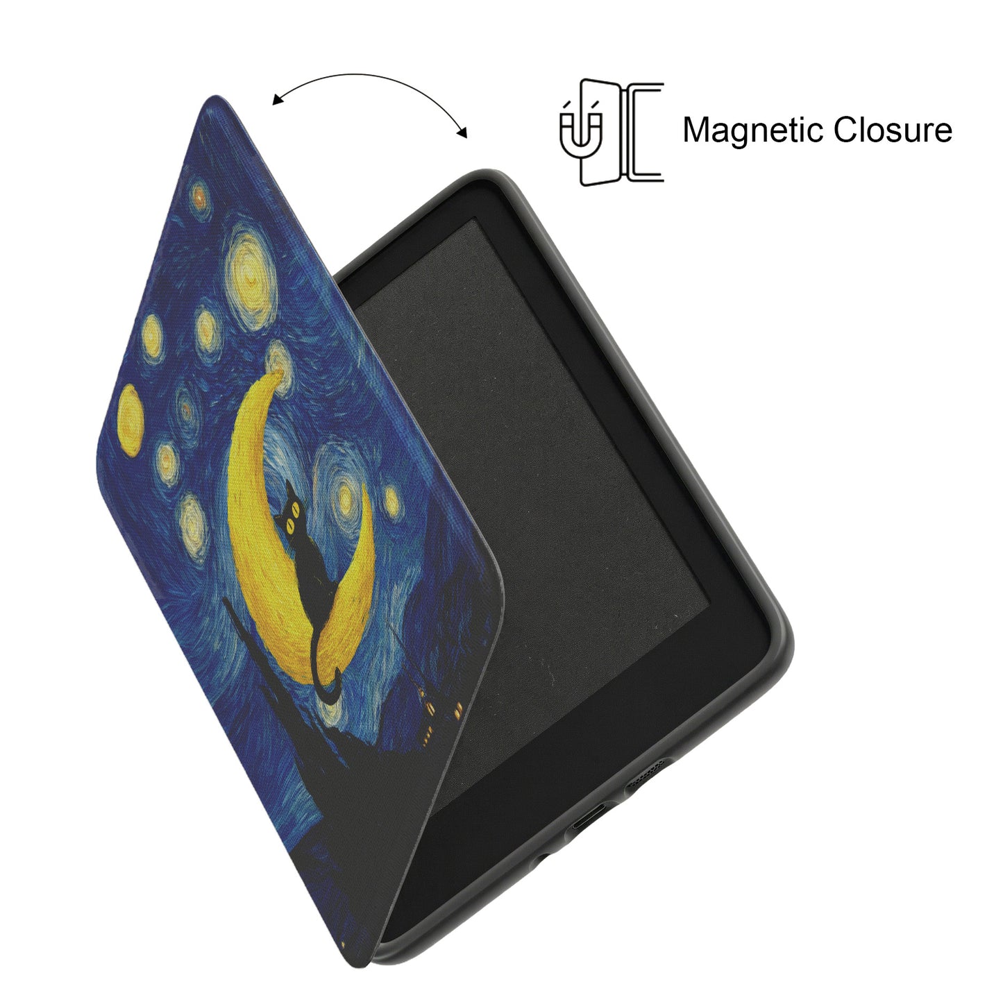 The Starry Night Feline – Fine Art Parody Kindle Case