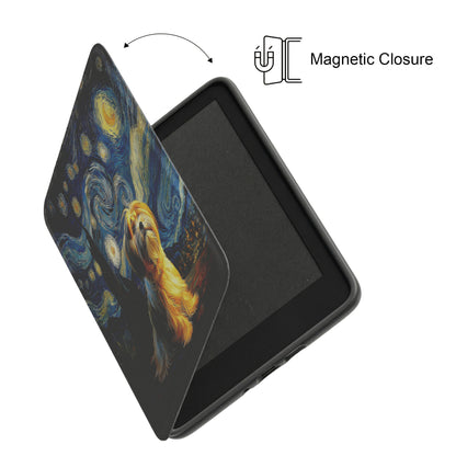 The Starry Night Stargazer – Custom Impressionist Pet Kindle Case