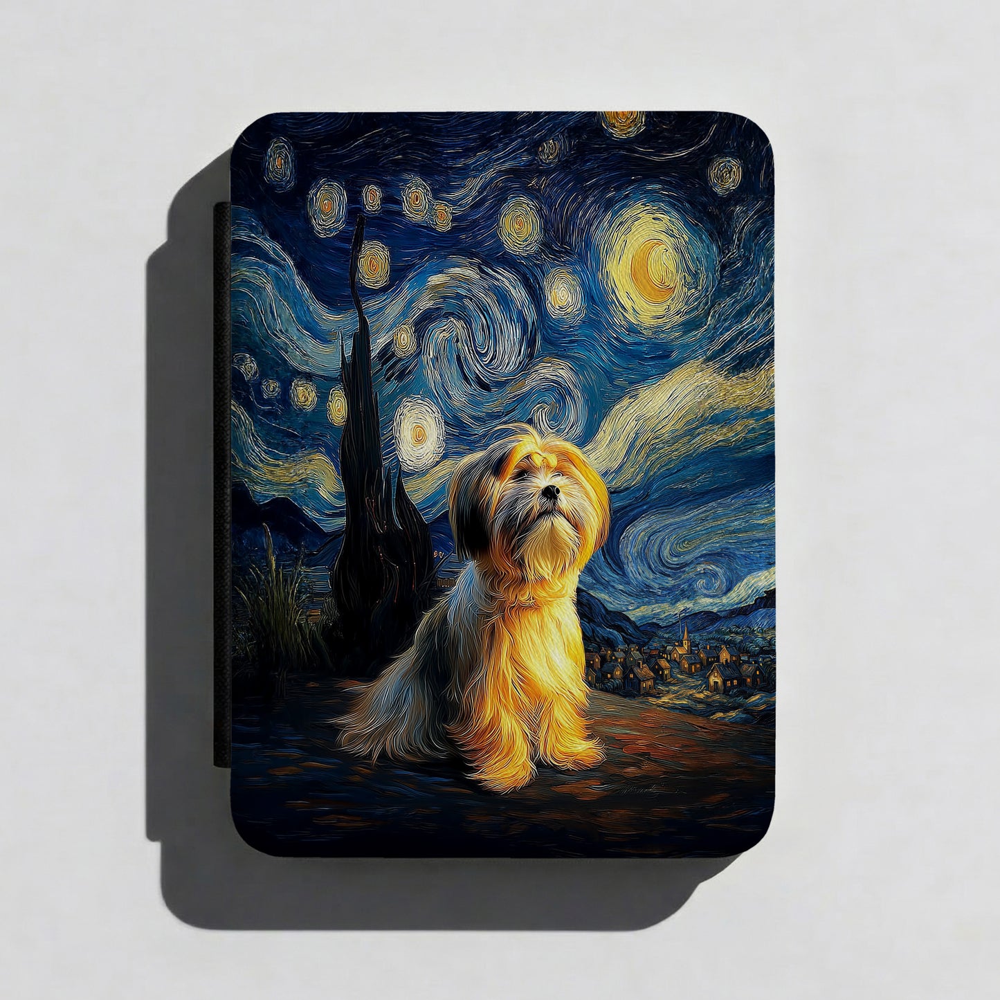 The Starry Night Stargazer – Custom Impressionist Pet Kindle Case