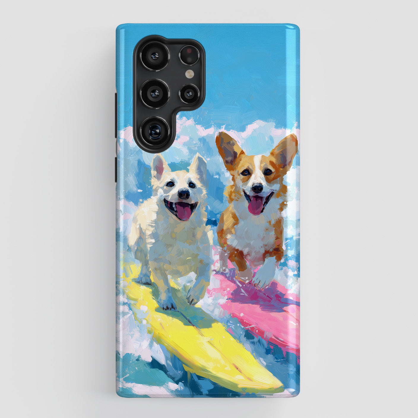 The Summer Surf Dogs – Impasto Action Design Phone Case for Galaxy S series Phones