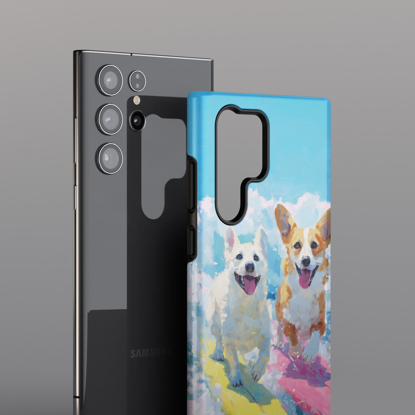 The Summer Surf Dogs – Impasto Action Design Phone Case for Galaxy S series Phones