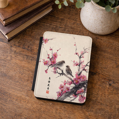 The Sweeping Blossom – Ink Wash Botanical Design Kindle Case