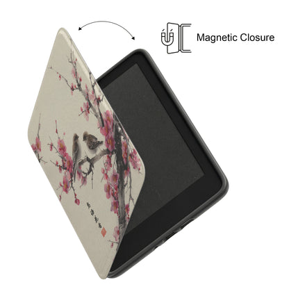 The Sweeping Blossom – Ink Wash Botanical Design Kindle Case