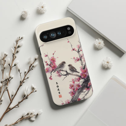 The Sweeping Blossom – Ink Wash Botanical Design Phone Case for Google Pixel