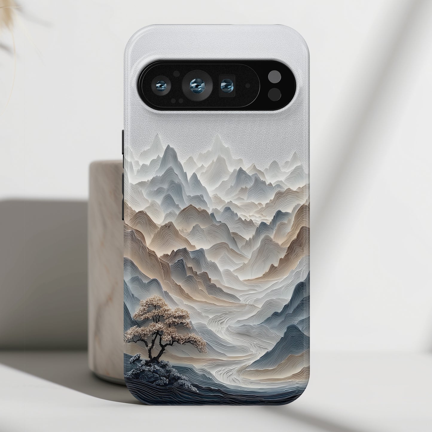 The Sweeping Valley – Sculptural Mountain Design Phone Case for Google Pixel