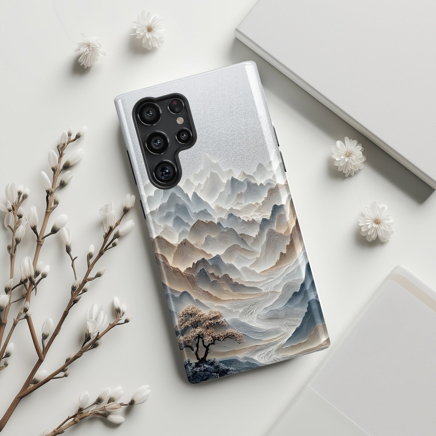 The Sweeping Valley – Sculptural Mountain Design Phone Case for Galaxy S series Phones