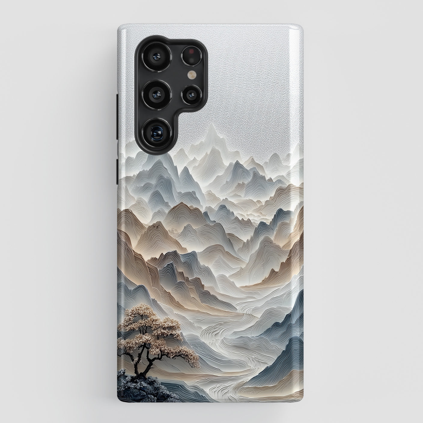The Sweeping Valley – Sculptural Mountain Design Phone Case for Galaxy S series Phones