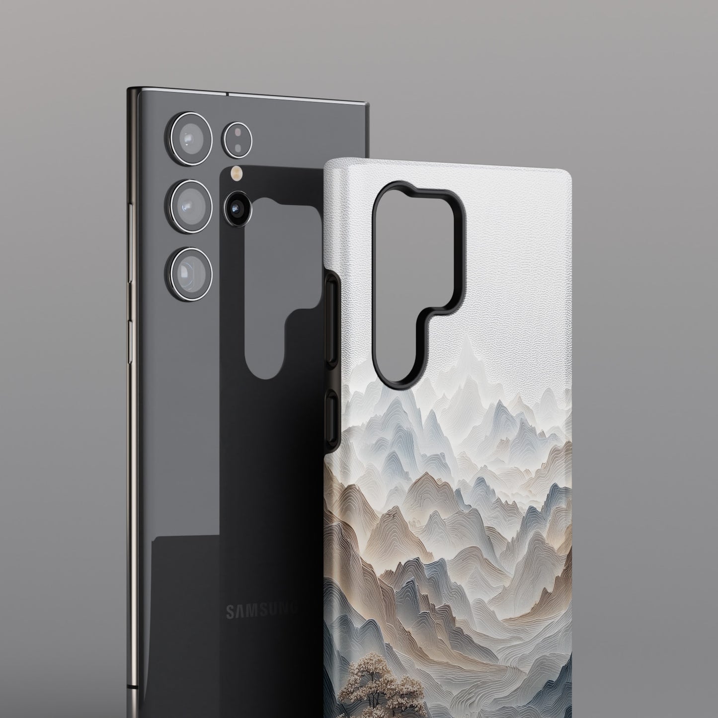 The Sweeping Valley – Sculptural Mountain Design Phone Case for Galaxy S series Phones