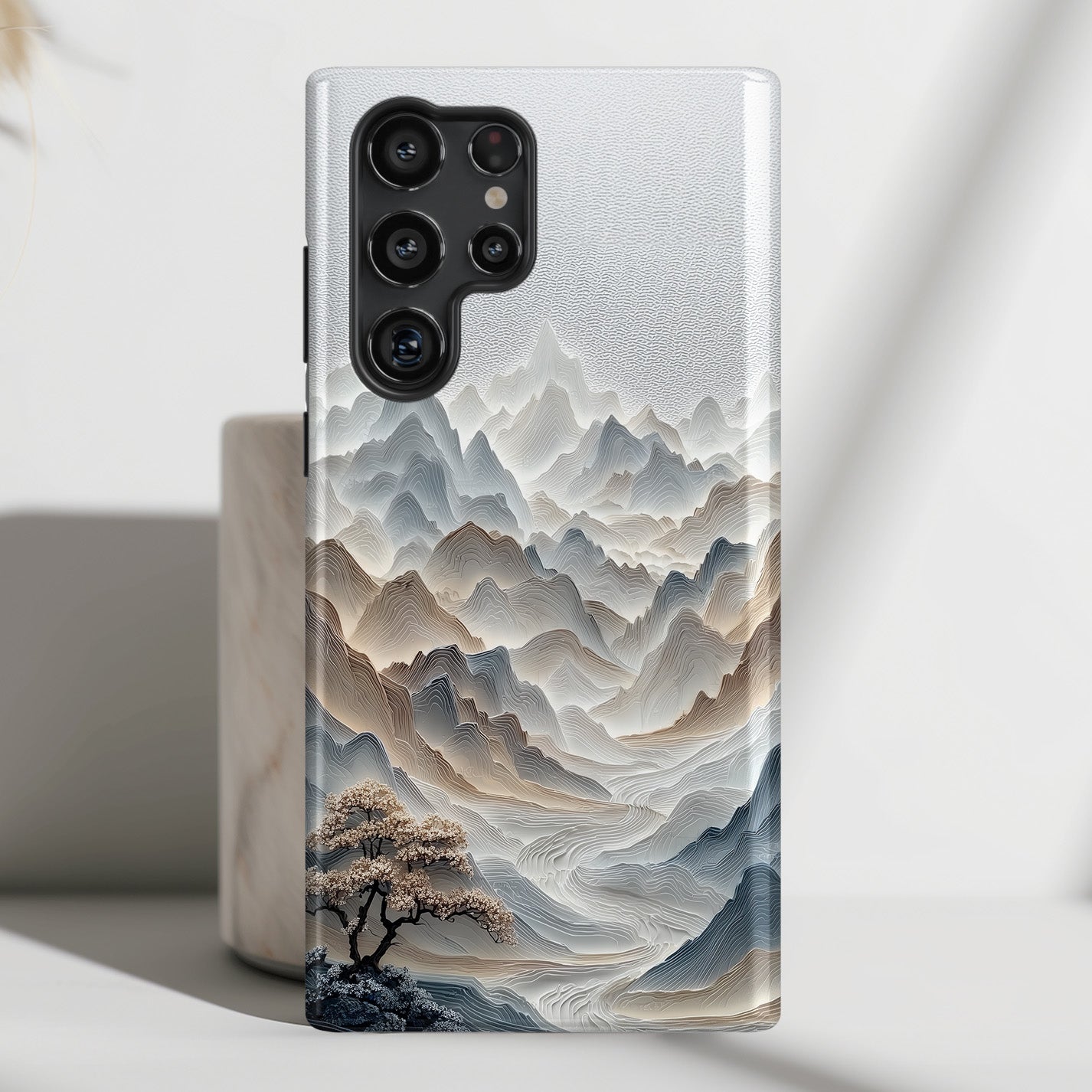 The Sweeping Valley – Sculptural Mountain Design Phone Case for Galaxy S series Phones