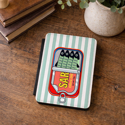 The Vintage Sardine Tin – Pop-Art Striped Kindle Case (Mint)