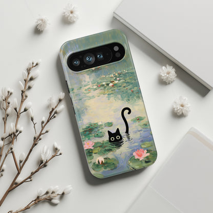 The Water Lily Lurker – Fine Art Parody Design Phone Case for Google Pixel