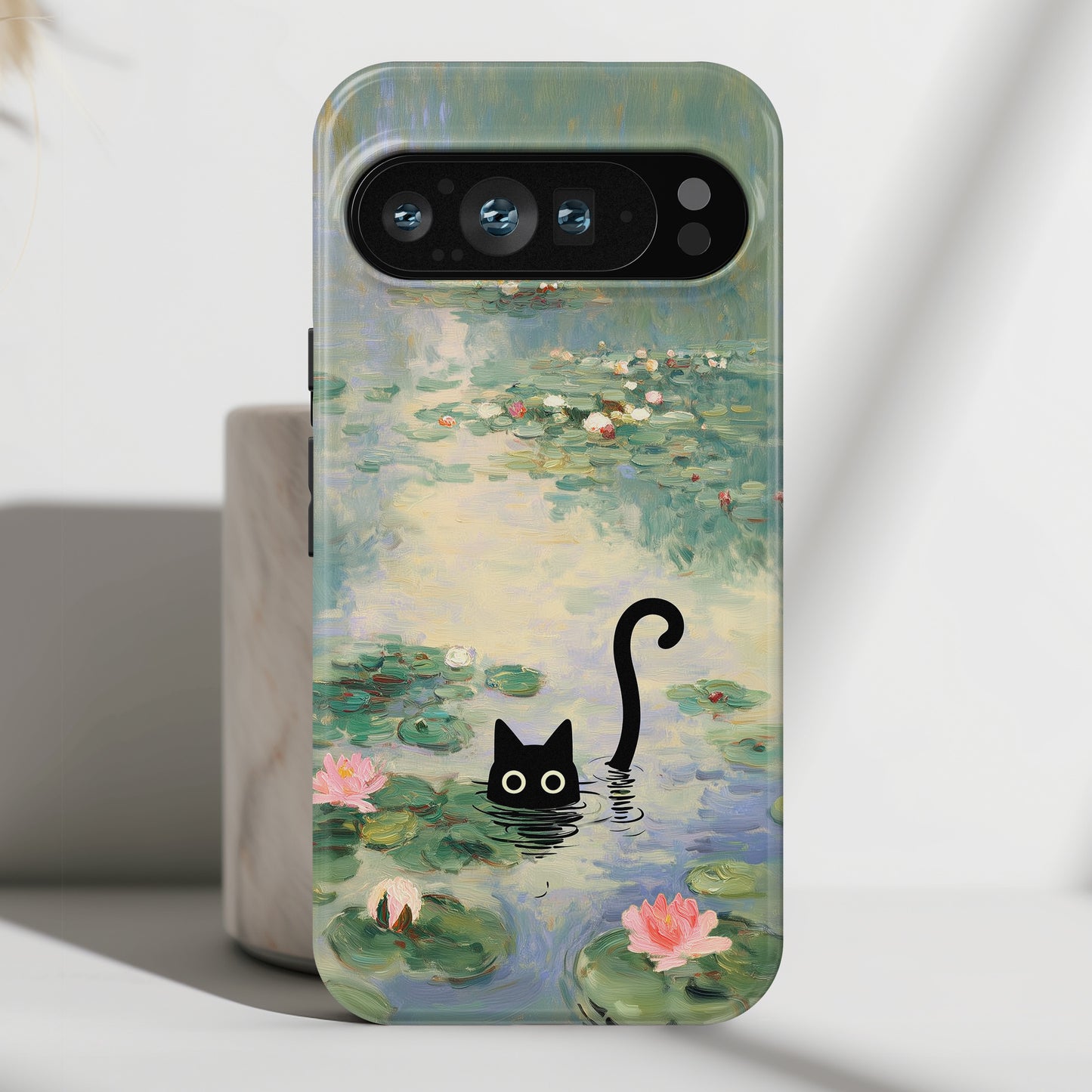 The Water Lily Lurker – Fine Art Parody Design Phone Case for Google Pixel