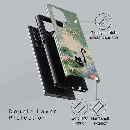 The Water Lily Lurker – Fine Art Parody Design Phone Case for Galaxy S series Phones