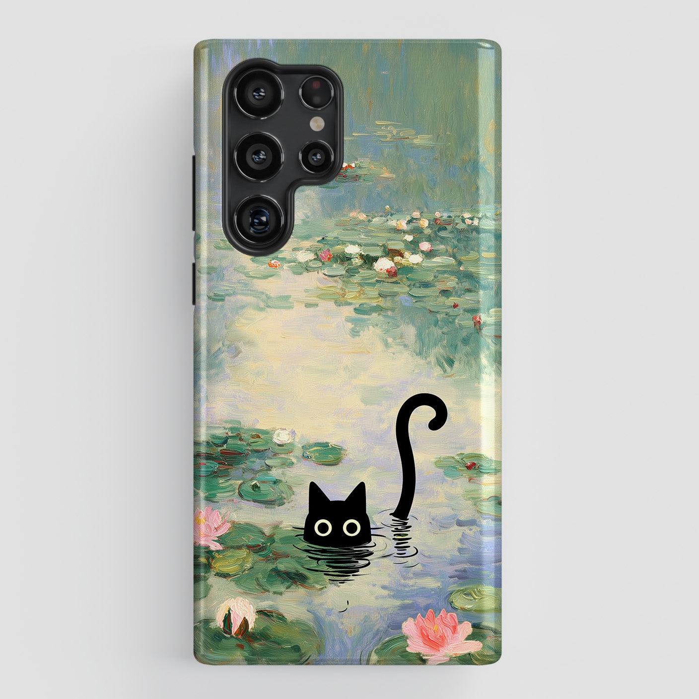 The Water Lily Lurker – Fine Art Parody Design Phone Case for Galaxy S series Phones