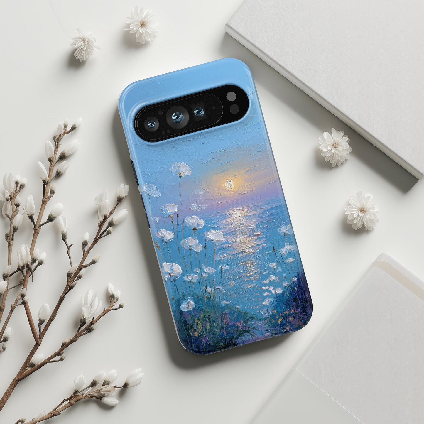 The White Sea Poppies – Coastal Impressionism Design Phone Case for Google Pixel