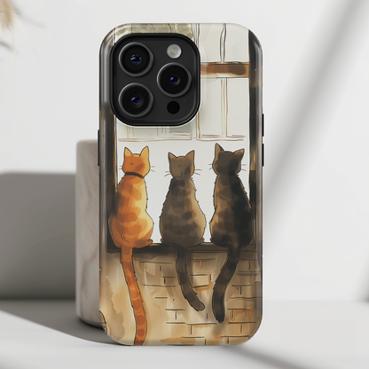 Three Cats Design iPhone Case