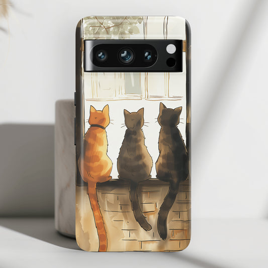 Three Cats Design Google Pixel Phone Case