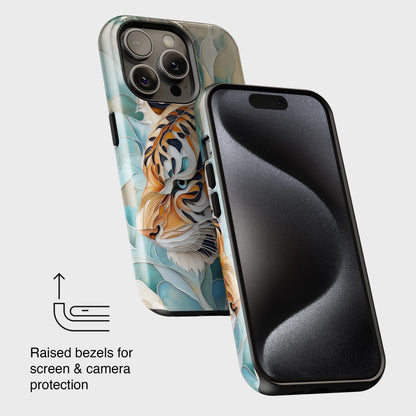 Tiger Stained Glass Design iPhone Case