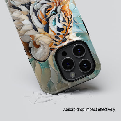 Tiger Stained Glass Design iPhone Case