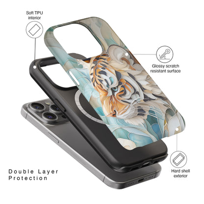 Tiger Stained Glass Design iPhone Case