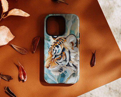 Tiger Stained Glass Design iPhone Case